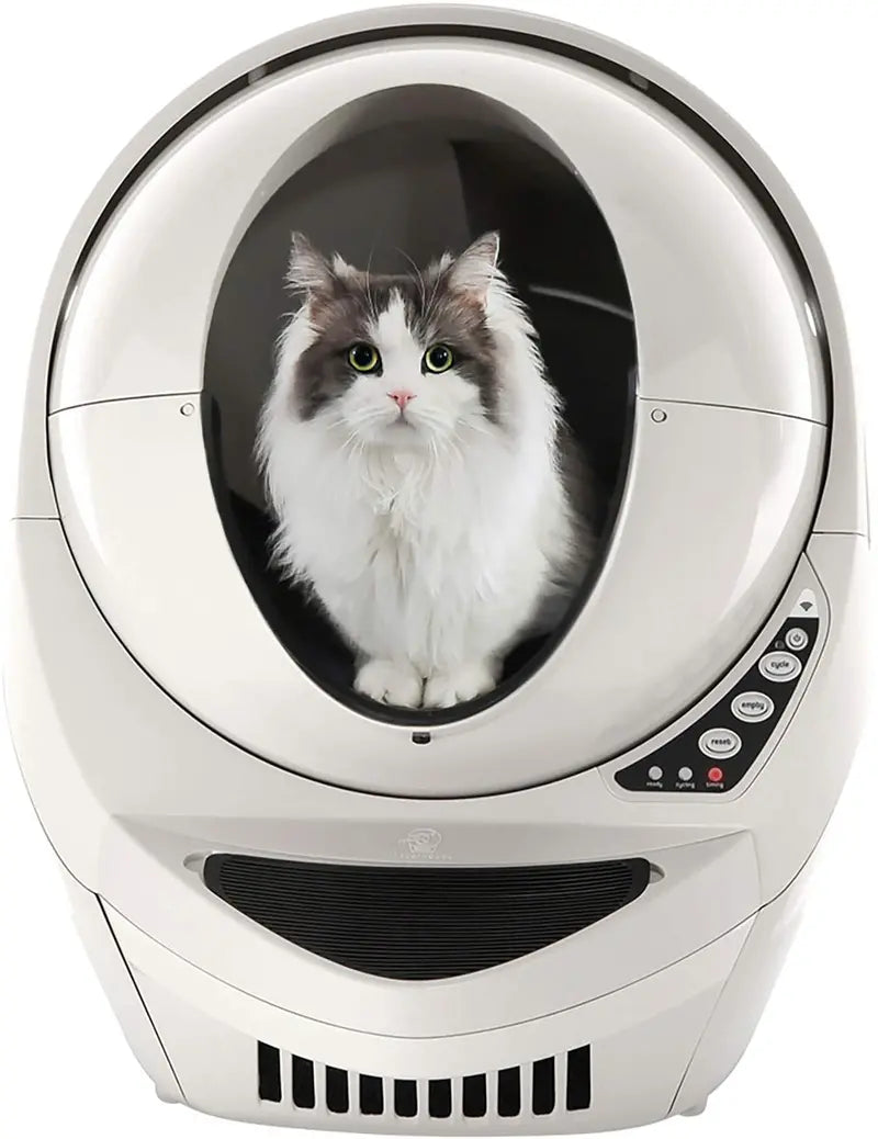 3 Connect Smart Self-Cleaning Litter Box ¨C Beige Automatic Cat Litter System