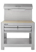 3-Drawer Stainless Steel Workbench ¨C 45-Inch Wide by 36-Inch Tall Industrial-Grade Station