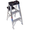 3-Foot Aluminum Stepladder ¨C 300-Lb Capacity with Non-Slip Steps &amp; Built-In Tool Tray