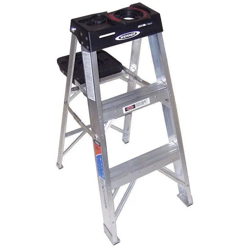 3-Foot Aluminum Stepladder with 300-Pound Weight Capacity