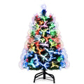 3-Foot Fiber Optic Christmas Tree ¨C Slow-Pulsing Multicolored Light Effects