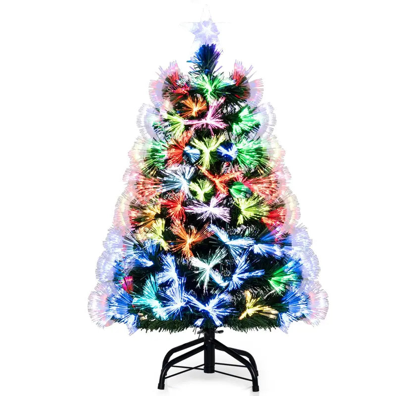 3-Foot Fiber Optic Christmas Tree ¨C Slow-Pulsing Multicolored Light Effects