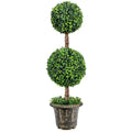 3-Foot or 4-Foot Single-Ball Fake Boxwood Topiary Tree ¨C Lifelike Greenery Accent
