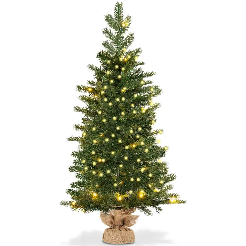 3-Foot Pre-Lit Slim Christmas Tree ¨C Hinged Artificial Fir Design
