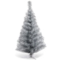 3-Foot Slim Silver Artificial Pencil Christmas Tree with Realistic Branches