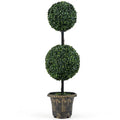3-Foot Standalone Boxwood Topiary Ball Tree ¨C Lifelike Indoor/Outdoor Decor