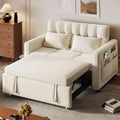 3-in-1 Convertible Loveseat Sofa Bed ¨C 55″ Cat-Scratch-Resistant Fabric with Adjustable Backrest (Grey)