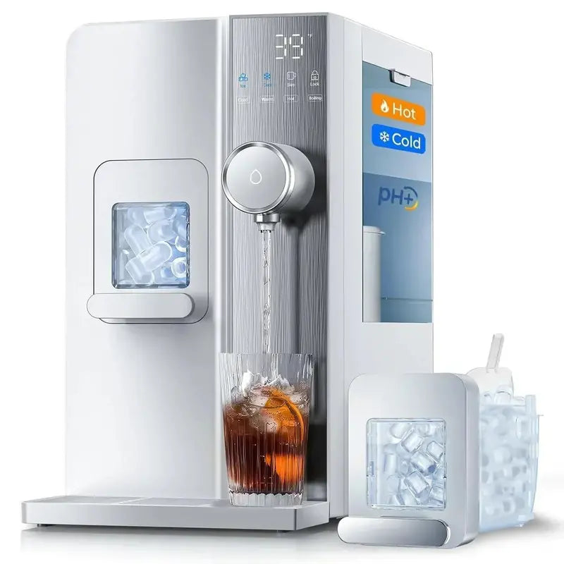 3-in-1 Countertop Water Dispenser ¨C Instant Hot, Cold &amp; Filtered with Ice Maker Support