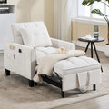 3-in-1 Velvet Sleeper Chair ¨C Adjustable Backrest Pull-Out Bed with Compact Single-Sofa Design