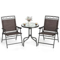 3-Piece Outdoor Bistro Set ¨C Includes Table, Two Chairs &amp; Umbrella Hole (1.57″) for Compact Patios