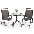 3-Piece Outdoor Bistro Set ¨C Tempered Glass Table + Two Matching Chairs