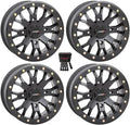 3 SB-4 Beadlock UTV Wheels ¨C 15″ Black (4+3) Offset, Designed for Polaris RZR 1000 XP, Ranger XP 900/1000