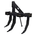 3-Shank Subsoiler Ripper ¨C Tractor-Mounted Ground Breaker Compatible with Category 1 &amp; 2 Quick Hitches