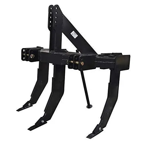 3-Shank Subsoiler Ripper ¨C Tractor-Mounted Ground Breaker Compatible with Category 1 &amp; 2 Quick Hitches
