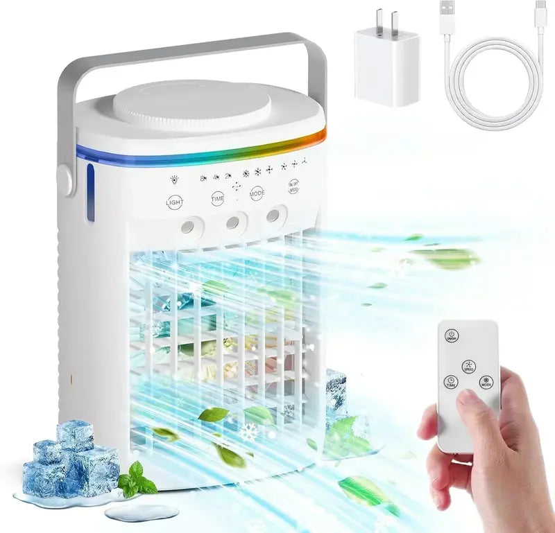 3-Speed Portable Evaporative Air Cooler ¨C 1000ml Tank, 3 Modes &amp; 2¨C8H Timer