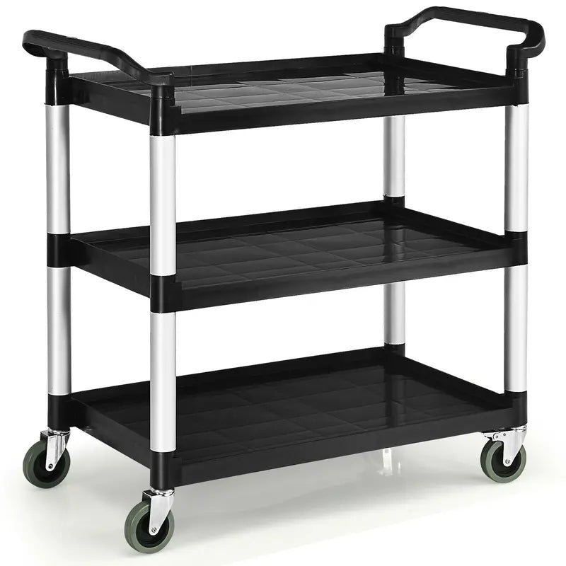3-Tier Rolling Utility Cart ¨C Mobile Storage Organizer with Locking Casters