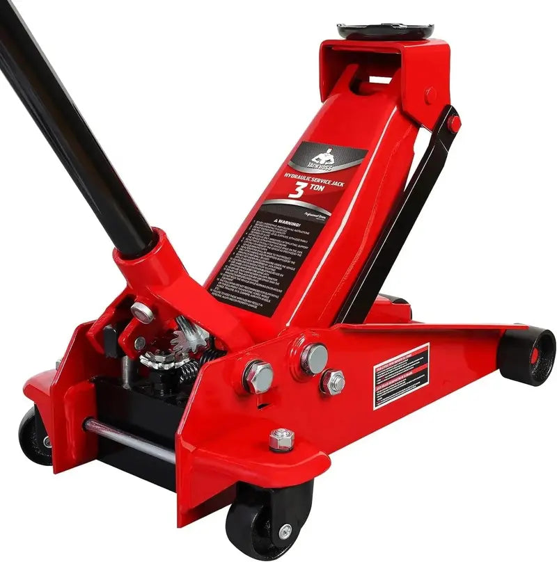 3-Ton Hydraulic Floor Jack ¨C Quick-Lift Pump, 6,000 lb Capacity, Red Finish (Model W83025)