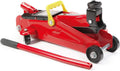 3-Ton Low-Profile Racing Floor Jack ¨C Aluminum-Steel Dual-Piston Design, 3-15/16″ to 18-5/16″ Lift Range, Red