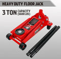 3-Ton Quick-Lift Hydraulic Floor Jack ¨C 6,000-Pound Capacity, Red Finish, Efficient Pump Mechanism
