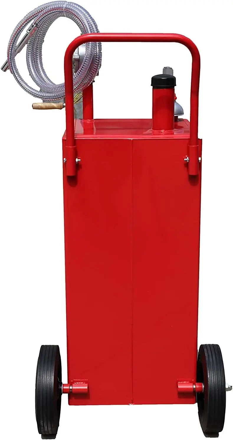 30-Gallon Portable Fuel Transfer Tank ¨C Gas &amp; Diesel Caddy with Manual Pump for Cars, Lawn Equipment &amp; Off-Road Use