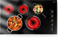30-Inch Built-In Ceramic Electric Cooktop ¨C 5-Burner Glass Surface Range Top with Metal Frame, 9 Heat Settings, 8400W Output (220¨C240V Hardwired)