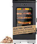 30-Inch Electric Smoker ¨C Glass Viewing Door, Built-In Meat Thermometer &amp; 4-Tier Rack System for Backyard BBQ &amp; Outdoor Cooking