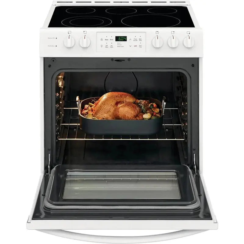 30-Inch Single Wall Oven ¨C 5.0 Cu. Ft. Capacity, White Finish with NVS Black Glass Touch Interface