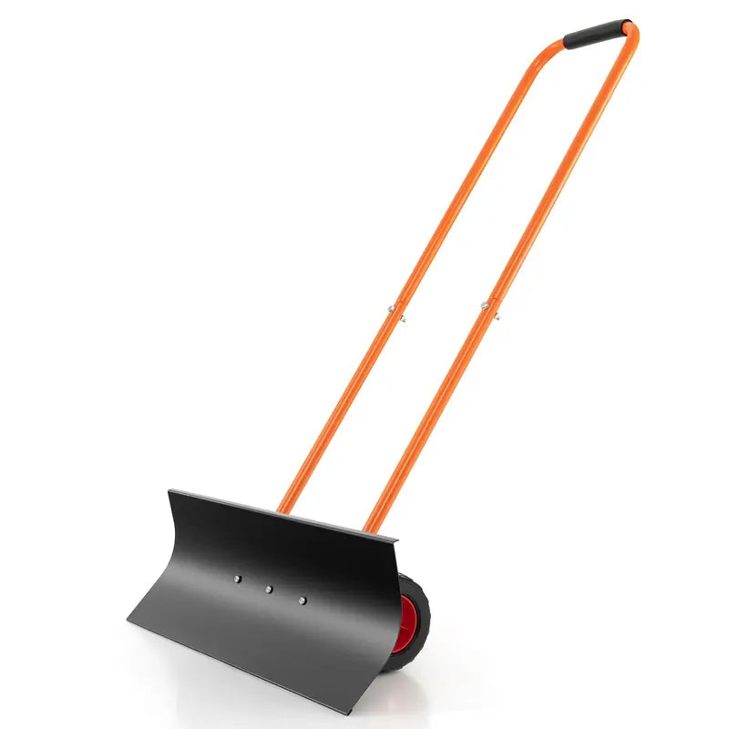 30-Inch Wheeled Snow Shovel ¨C Ergonomic Push-and-Scrape Design