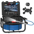 30-Meter HD Sewer Inspection Camera System ¨C 5x Zoom, IPS Display, DVR/Voice Recorder, 16GB Storage, Pipe &amp; Duct Inspection Kit
