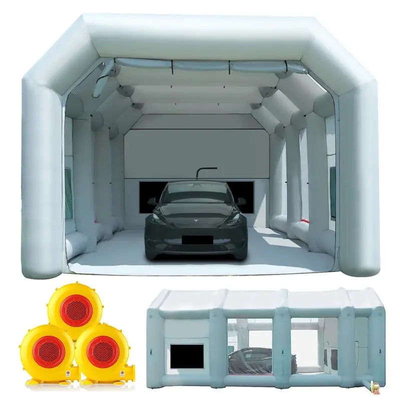 30′ x 20′ x 13′ Professional Inflatable Paint Booth with Air Filtration &amp; Blowers