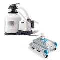 3000 GPH Above-Ground Pool Sand Filter Pump with Auto Vacuum Function