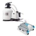 3,000 GPH Sand Filter System ¨C Above-Ground Pool Pump with Automatic Vacuum Cleaner