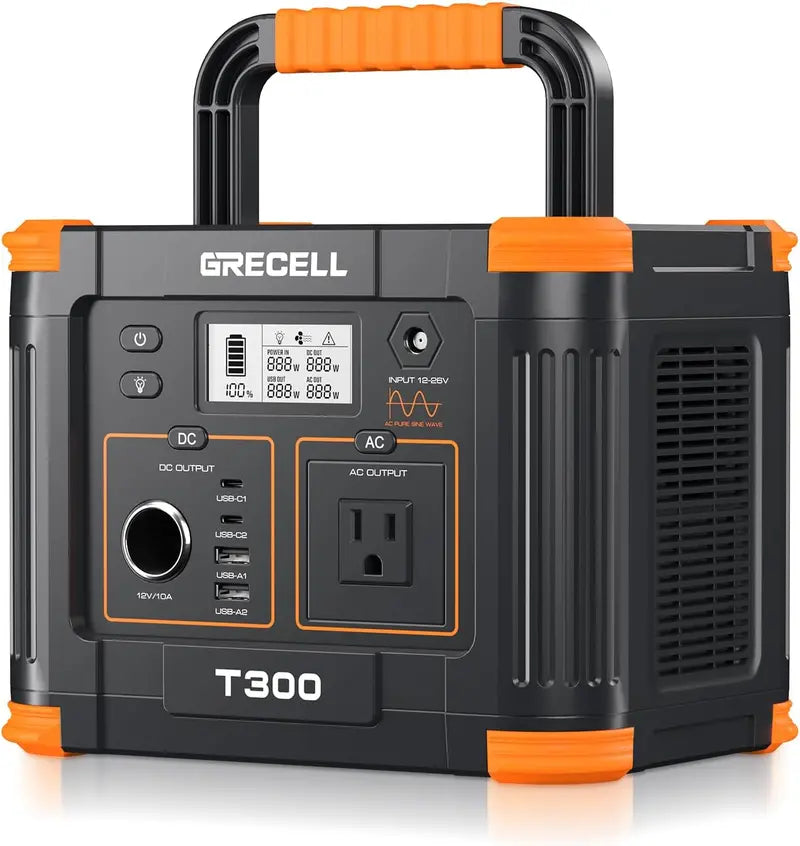 300W Portable Solar Generator ¨C 230.88Wh Lithium Power Station with 110V Pure Sine Wave AC, 60W USB-C PD, and Off-Grid Ready Design