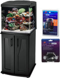 32-Gallon LED Aquarium Tank &amp; Stand Combo Kit for Freshwater or Saltwater Setup
