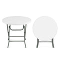 32-Inch Round Foldable Plastic Card Table