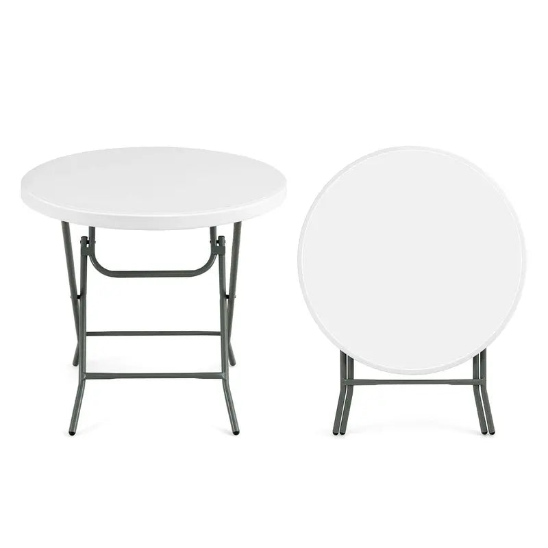 32-Inch Round Foldable Plastic Card Table