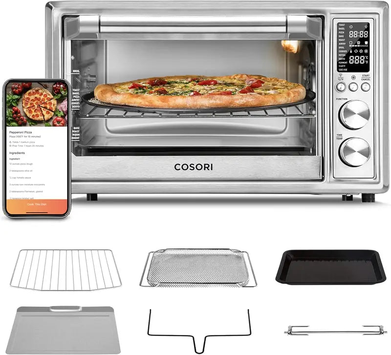 32-Quart 13-in-1 Smart Air Fryer Toaster Oven ¨C Voice-Controlled Convection Oven with App Integration