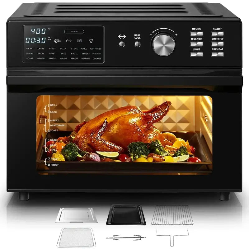 32-Quart 21-in-1 Multifunctional Air Fryer Toaster Oven with Convection Power