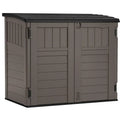 34-Cubic-Foot Horizontal Resin Storage Shed with Reinforced Floor Base