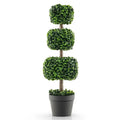 35-Inch Artificial Boxwood Topiary ¨C Lifelike Greenery for Entryways or Patios
