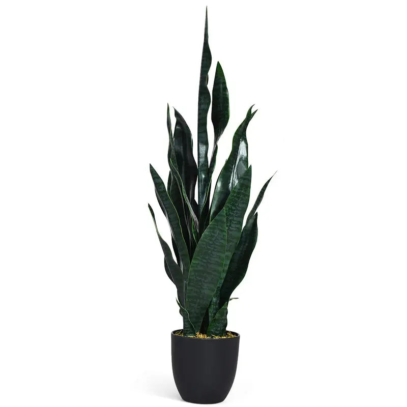 36-Inch Artificial Snake Plant ¨C Realistic Fake Sansevieria for Low-Maintenance D¨¦cor