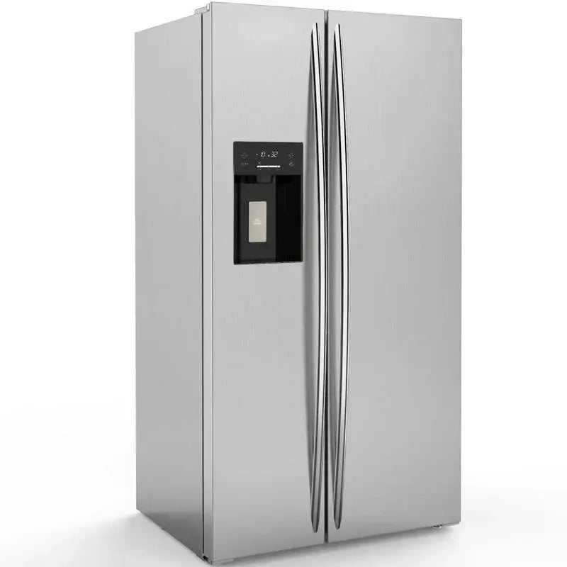 36-Inch Built-In Side-by-Side Refrigerator with Ice Maker and 20-Cubic-Foot Capacity