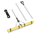 36-Inch Collapsible Pond Rake with Aluminum Frame &amp; Telescoping Handle for Lake &amp; Weeds Management