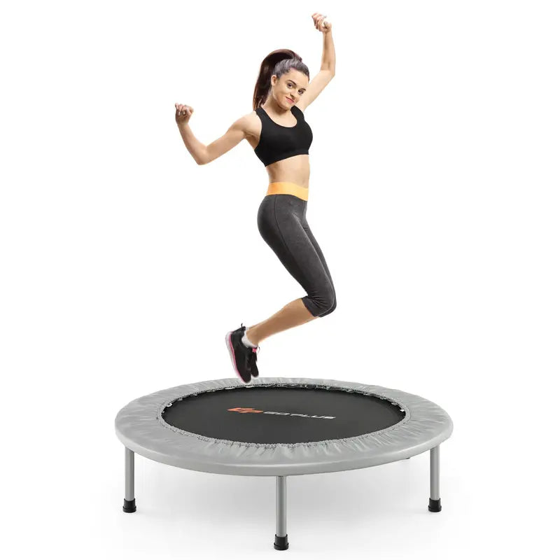 36-Inch Foldable Mini Trampoline ¨C Compact Rebounder for Adult Fitness and Low-Impact Exercise