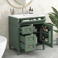 36-Inch Modern Bathroom Vanity ¨C Freestanding Single-Sink Cabinet with Undermount Basin, Soft-Close Drawers, and Solid Wood Frame
