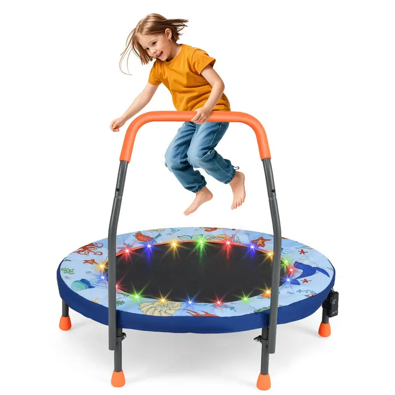 36-Inch Toddler Trampoline ¨C Safe, Foldable Bounce Platform with Enclosed Spring Cover