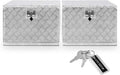 36″ Waterproof Aluminum Underbody Truck Box ¨C Diamond Plate Design, T-Handle Lock, RV &amp; Trailer Compatible (Black)