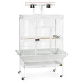 36″ Wrought Iron Bird Cage (Chalk White) ¨C Spacious 36″ x 24″ x 66″ Aviary Enclosure