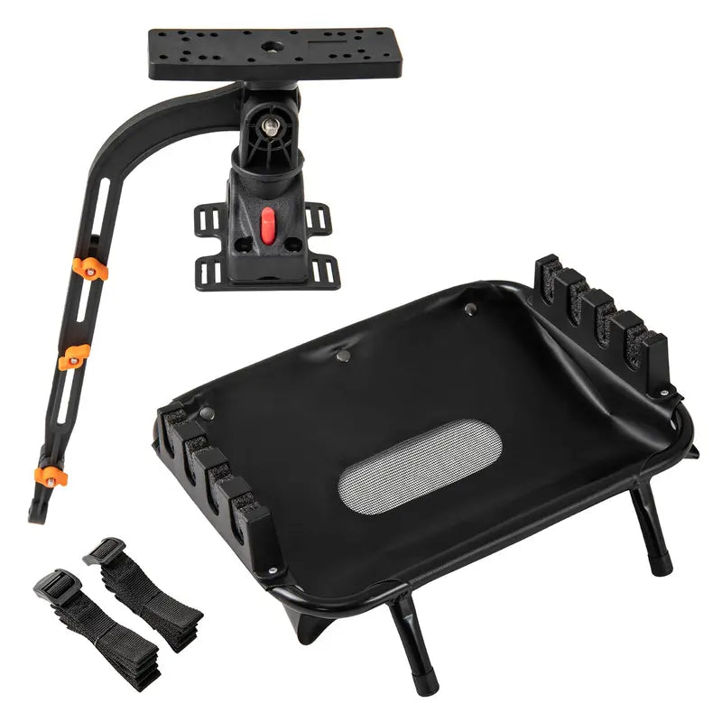 360-Degree Rotating Fish Finder Mount for Float Tubes with Adjustable Bracket