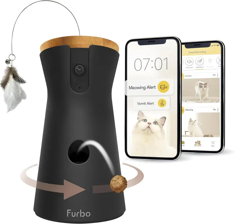 360¡ã Smart Pet Camera for Cats ¨C Panoramic Tracking, Treat Dispenser, HD Night Vision &amp; Two-Way Audio